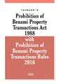 PROHIBITION OF BENAMI PROPERTY TRANSACTIONS ACT 1988 WITH PROHIBITION OF BENAMI PROPERTY TRANSACTIONS RULES 2016
 - Mahavir Law House(MLH)
