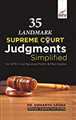 35 Landmark Supreme Court Judgments Simplified for UPSC Civil Services Prelim & Main Exams - Mahavir Law House(MLH)