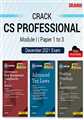 COMBO | CS Professional December 2021 Exams – Module I | Paper 1 to 3 | CRACKER Series | 2021 Edition | Set of 3 Books
